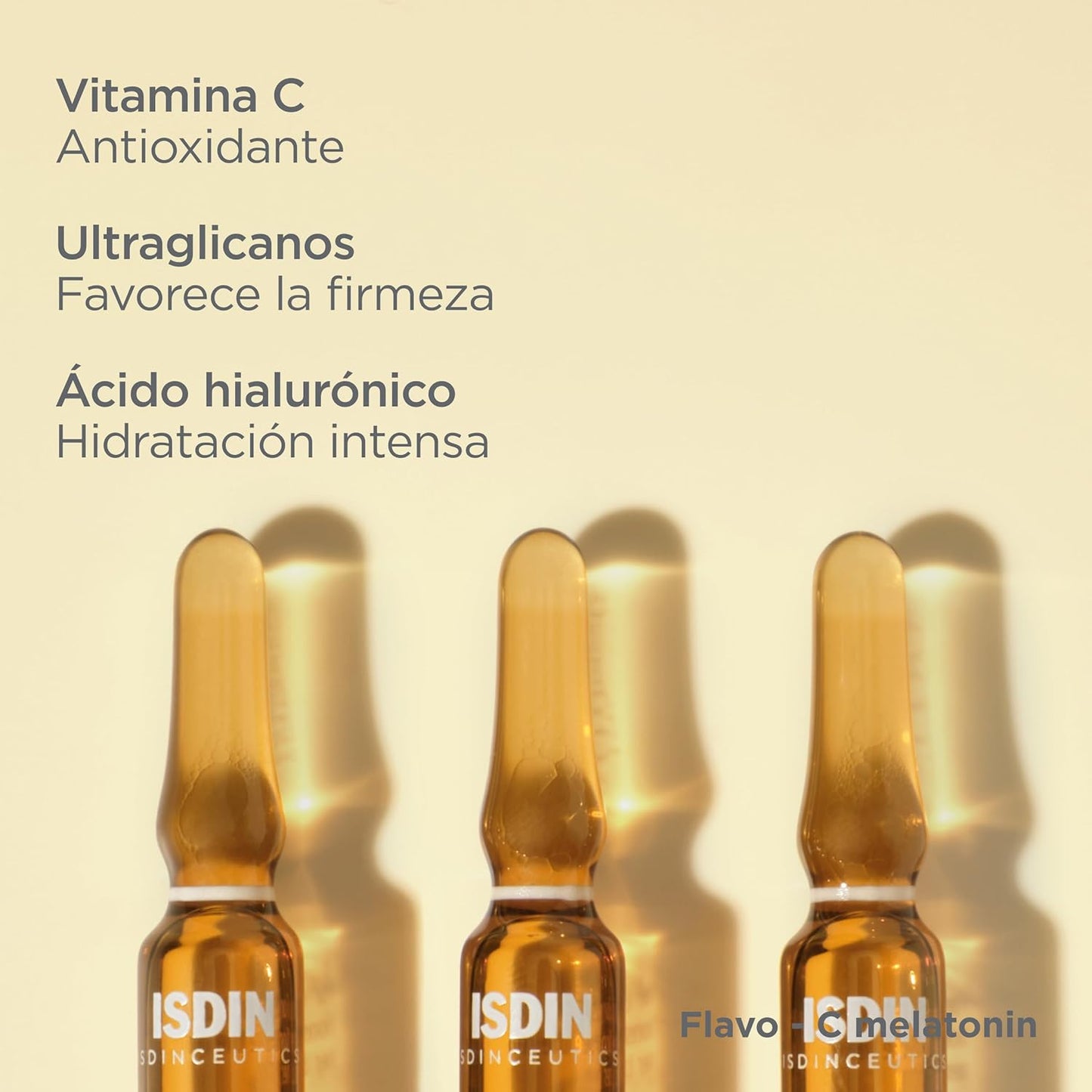ISDIN Serum Facial Antioxidante De Día Flavo-C Ultraglican, 2 Ml (Paquete De 30)