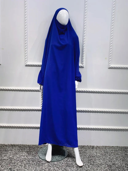 Eid Hooded Muslim Women Hijab Dress Prayer Garment Abaya Long Khimar Full Cover Ramadan Gown Abayas Islamic Clothes Niqab Jilbab