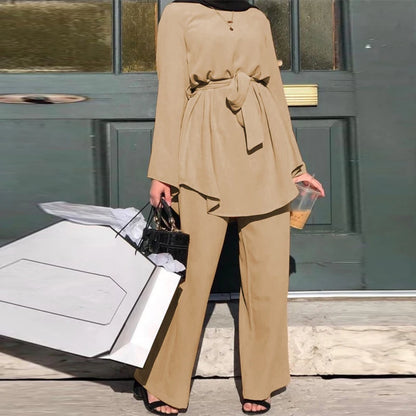 Kaftan Dubai Abaya Turkey Muslim Sets Tops and Pants Dress Sets Islam Clothing Abayas for Women Robe Ensembles Musulman