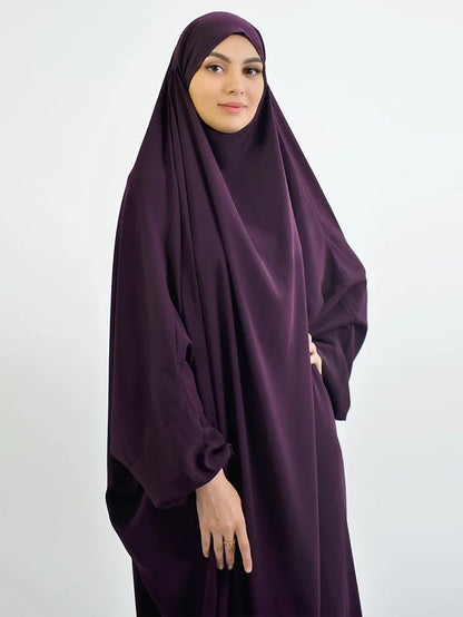 Eid Hooded Muslim Women Hijab Dress Prayer Garment Abaya Long Khimar Full Cover Ramadan Gown Abayas Islamic Clothes Niqab Jilbab