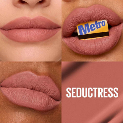 Maybelline New York, Superstay Matte Ink, Pintalabios Mate De Larga Duración, Tono 65 - Seductres, Rosa Nude