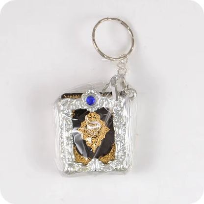 Mini Box Arabic Language Koran Quran Islam Muslim ALLAH Real Paper Can Read Pendant Key Chains Fashion Religious Jewelry
